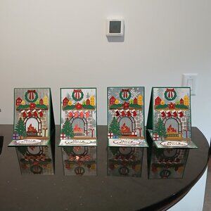 5" x 7" Handmade Christmas Cards - Set of 4 w/ Matching Envelopes